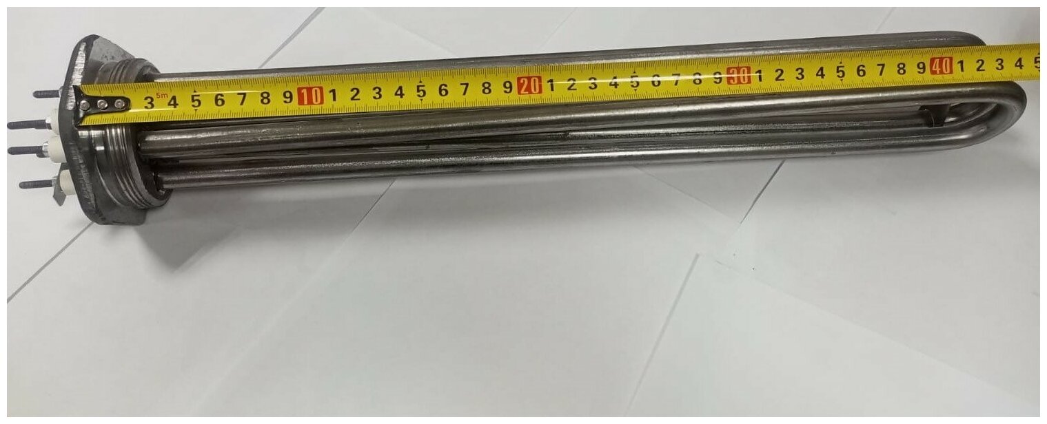 ТЭН / тен, тенб, СЭВ (нагревательный элемент) для электрокотлов ЭВПМ 12 кВт (12000Вт), блок, уст. длина 450 мм, d75 мм. - фотография № 2