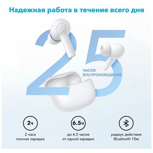 Беспроводные наушники TWS Soundcore by Anker R100 True Wireless Earbuds - Белый A3981H21 349900₽