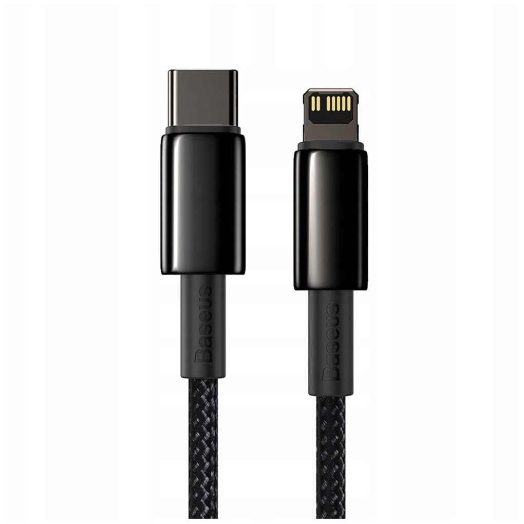 Аксессуар Baseus Tungsten Gold Lightning - USB Type-C 1m Black CATLWJ-01