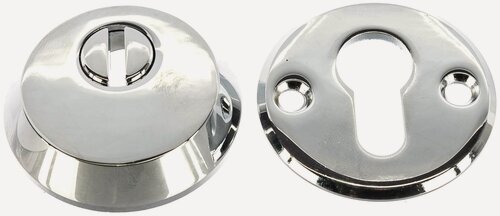 Изображение товара Броненакладка на цилиндровый механизм DOORLOCK DEF5512, декоративная, полированный хром