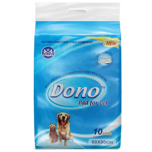 Одноразовые впитывающие пеленки DONO PET PAD размер 60x90 10 штук