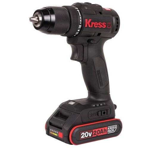 Дрель-шуруповерт KRESS KU212 20V аккумуляторная бесщеточная