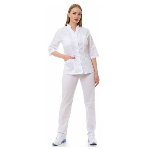 фото Костюм медицинский женский "эльза" 111.1.0 (58/белый/тиси люкс) medicalwear