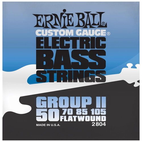 Набор струн Ernie Ball P02804 FlatWound Group II, 1 уп. струны ernie ball p02806 flatwound group iii для бас гитары 45 100 сталь