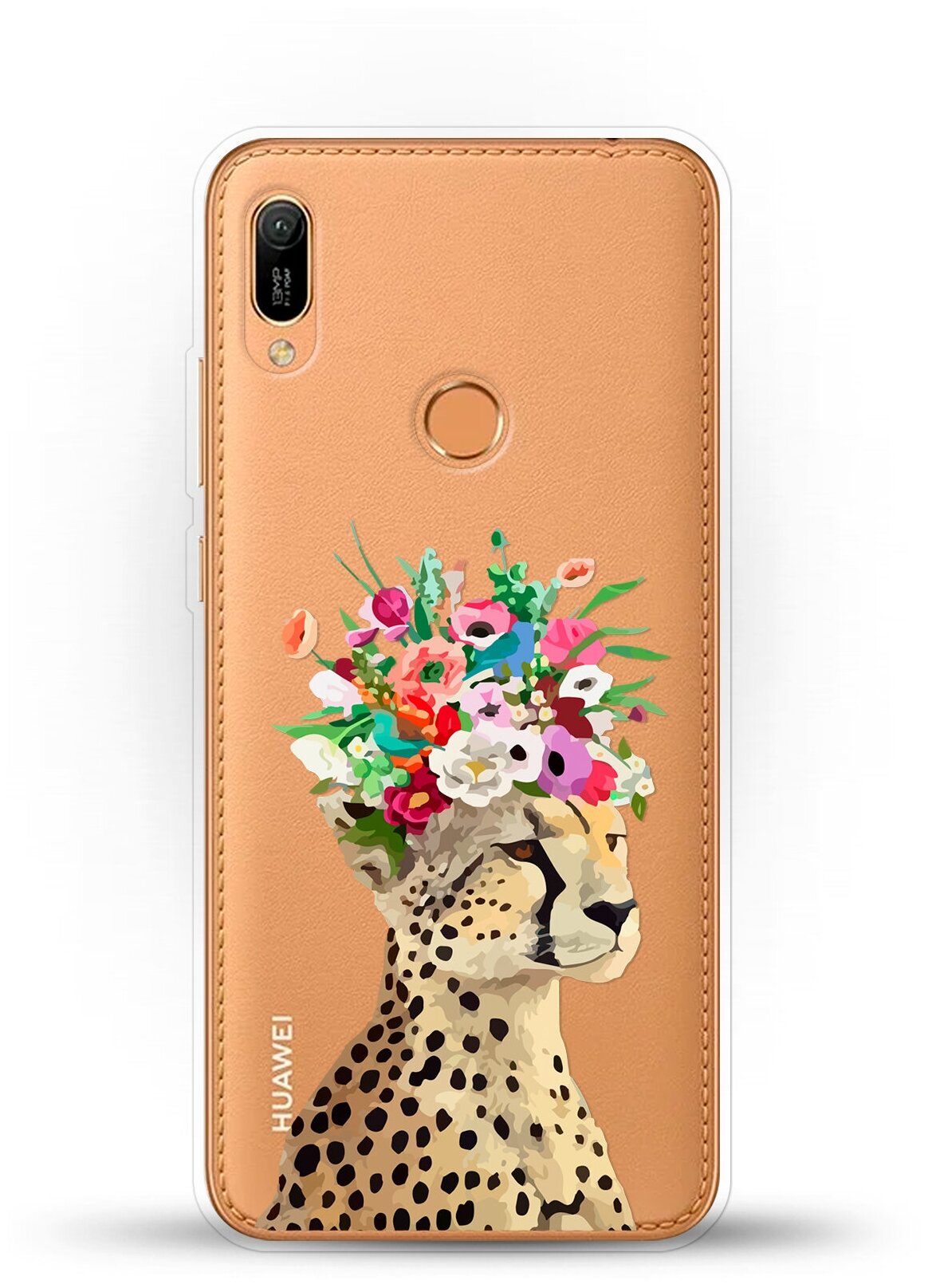 Силиконовый чехол Леопард на Huawei Y6 (2019)