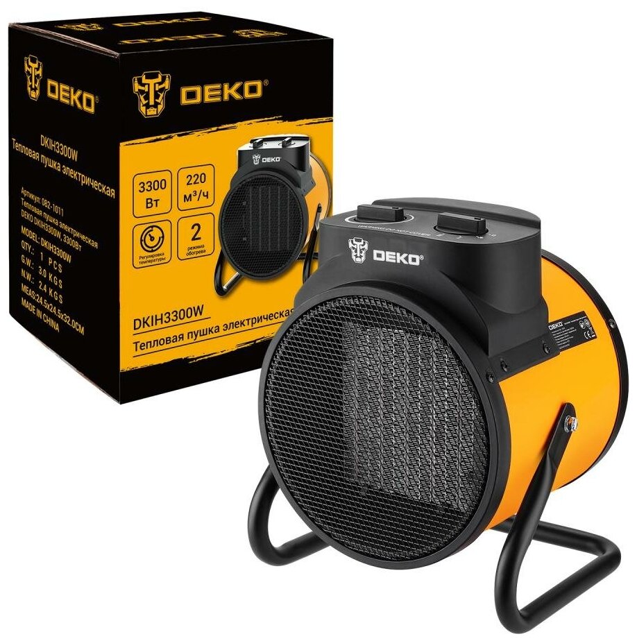 Тепловая пушка электрическая DEKO DKIH3300W 3300Вт 082-1011