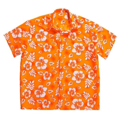гавайская рубашка с рисунком родного белого волка гавайская рубашка с 3d принтом повседневная мужская рубашка в стиле харадзюку для женщин Гавайская рубашка оранжевая (5550) 56