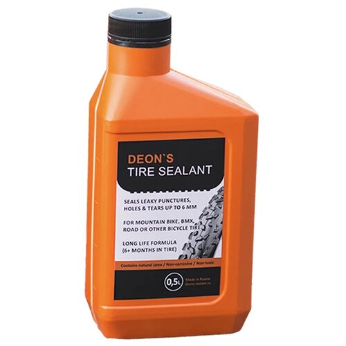 герметик для покрышек weldtite tubeless inner tube sealant 1l Бескамерный герметик Deon`s Tire Sealant (для покрышек велосипеда) 500ml