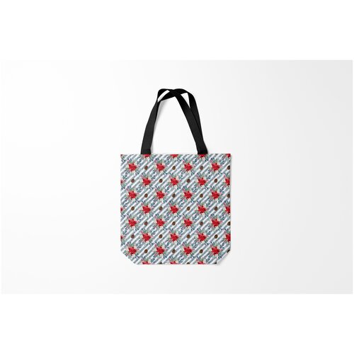 фото Сумка-шоппер / 40х40 см / праздники / новый год новогодние украшения и блестки burnettie