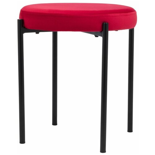 Табурет Series 430 красный велюр с черными ножками 5000₽