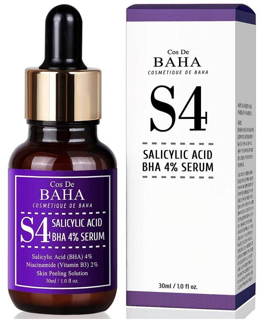 COS DE BAHA Salicylic Acid 4% Serum Сыворотка для жирной кожи лица с салициловой кислотой