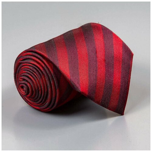 фото Бордово-красный полосатый галстук rene lezard 102245