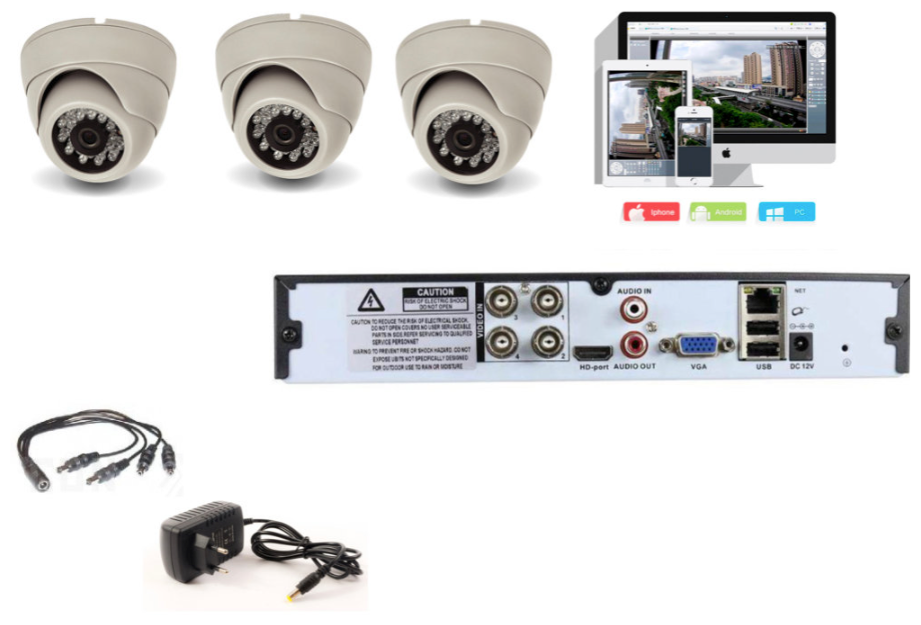 Комплект видеонаблюдения (KIT3AHD300W1080P)