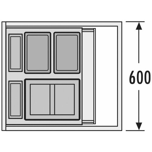 Выдвижная мусорная система Hailo XXL 3630-60