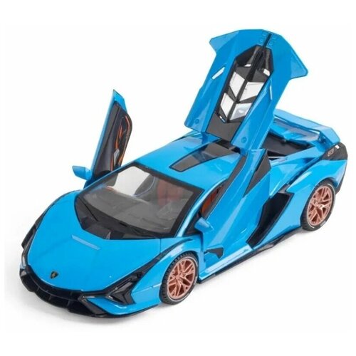 Легковой автомобиль Lamborghini Sian 1:24, синий 06446 aoshima автомобиль lamborghini diablo gtr 1 24