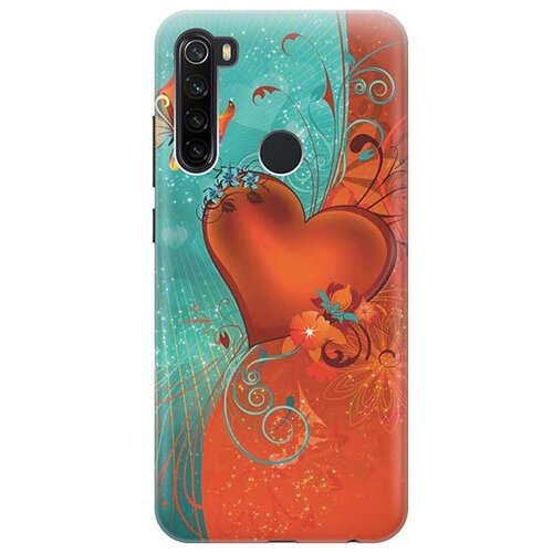 фото Ультратонкий силиконовый чехол-накладка для xiaomi redmi note 8t с принтом "сердце и бабочка" gosso