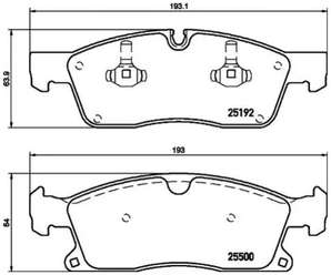 Дисковые тормозные колодки передние Textar 2519202 для Mercedes-Benz (4 шт.)