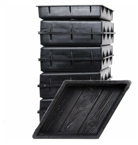 фото Формы для тротуарной плитки "Ромб 3 доски" (35х20х4см), набор форм из 10 шт