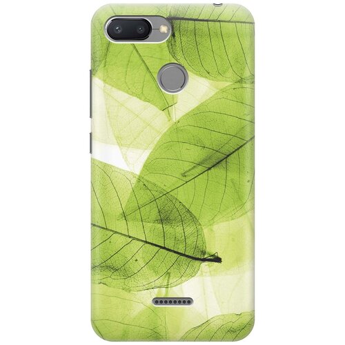 фото Gosso ультратонкий силиконовый чехол-накладка для xiaomi redmi 6 с принтом "зеленые листья"