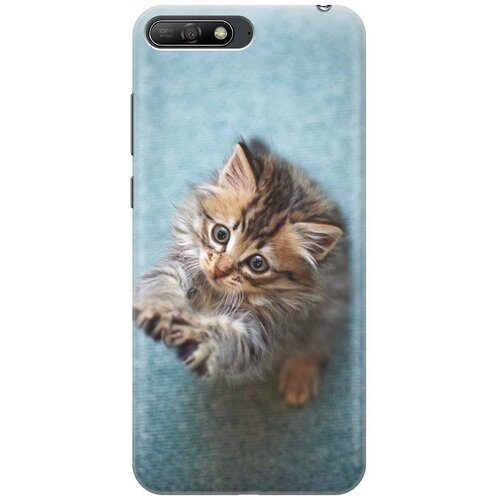 фото Re:pa накладка transparent для huawei y6 (2018) с принтом "котёнок на голубом"
