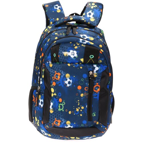 Рюкзак TORBER CLASS X, черно-синий с рисунком 