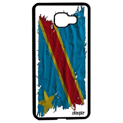 фото Противоударный чехол для мобильного // galaxy a5 2016 // "флаг конго киншаса на ткани" государственный страна, utaupia, белый