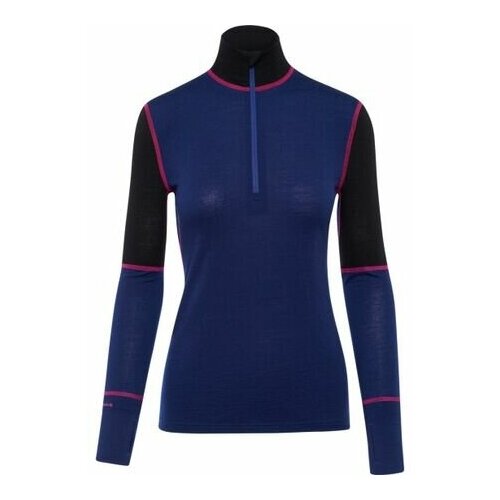 Термофутболка женская Thermowave Merino ONE Zipper, Blue Depth, р-р XS