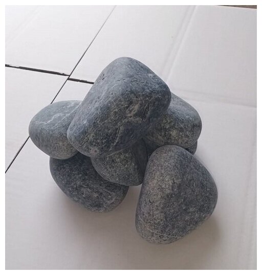 Черный принц камни для бани шлифованные высший сорт (размер 7-14 см) упаковка 10 кг - фотография № 2