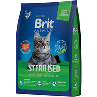 Brit Premium Cat Sterilized Chicken с курицей для стерилизованных кошек 8 кг