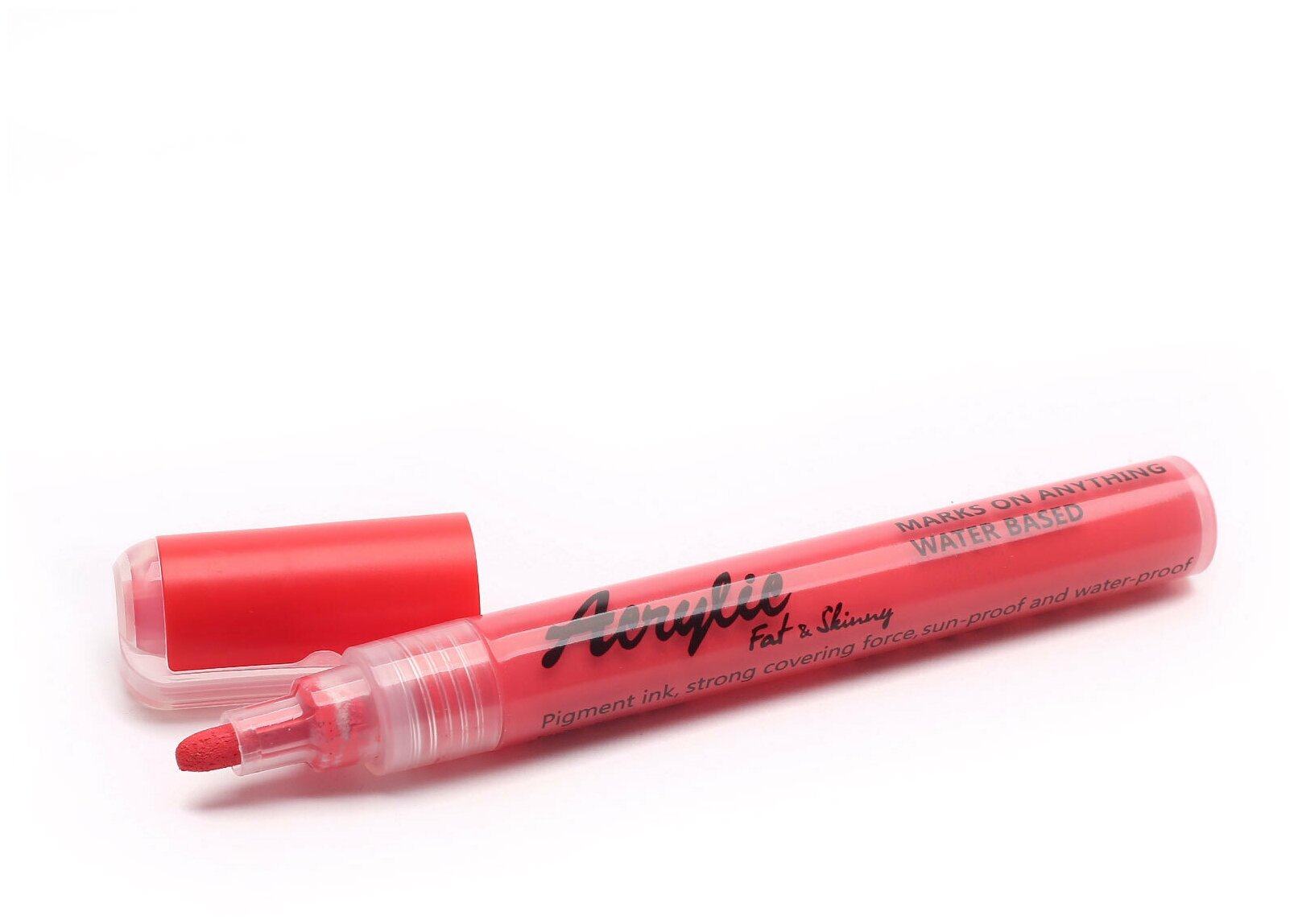 Акриловый маркер Fat&Skinny 5 мм / 2 мм цвет красный red