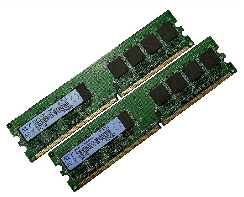 ОЗУ Dimm 2Gb PC2-4200(533)DDR2 NCP NC01519 (Kit 2x1Gb)