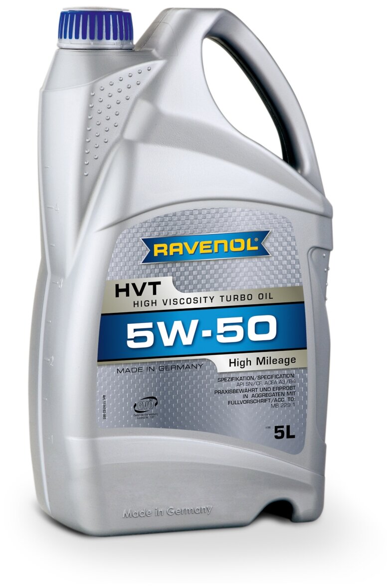 RAVENOL 4014835802933 SAE 5W-50 5L HVT HIGH VISCOSITY TURBO OIL NEW моторное масло