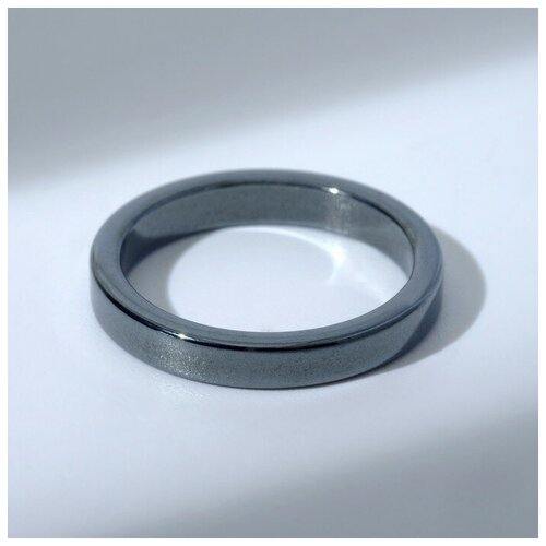 фото Queen fair кольцо "ночь" под гематит, узкое, цвет чёрный, размер 16 recom