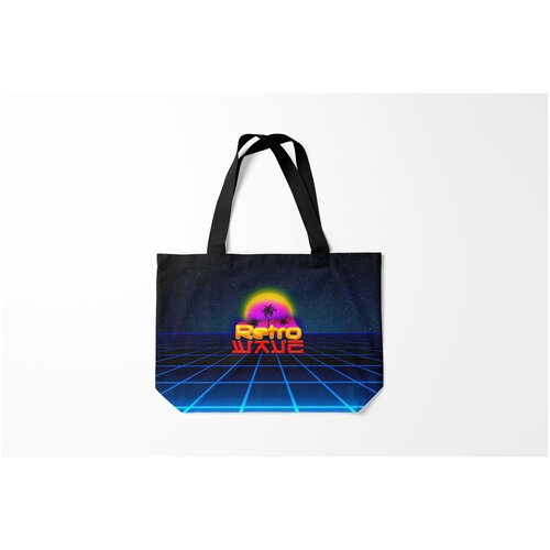 фото Сумка-шоппер / 46х35 см / популярные иллюстрации / retro retrowave burnettie