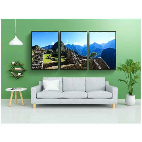 фото Набор модулных постеров для интерьера "мачу-пикчу, перу, инка" 60x90 см. в тубусе, без рамки lotsprints