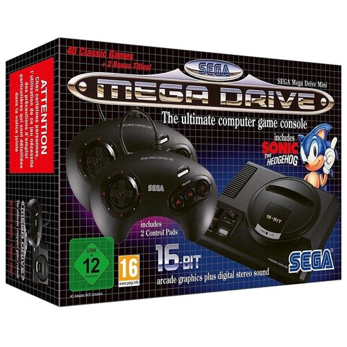 игровая приставка sega magistr drive 2 252 игры черный синий Игровая приставка SEGA Mega Drive Mini + 42 игры
