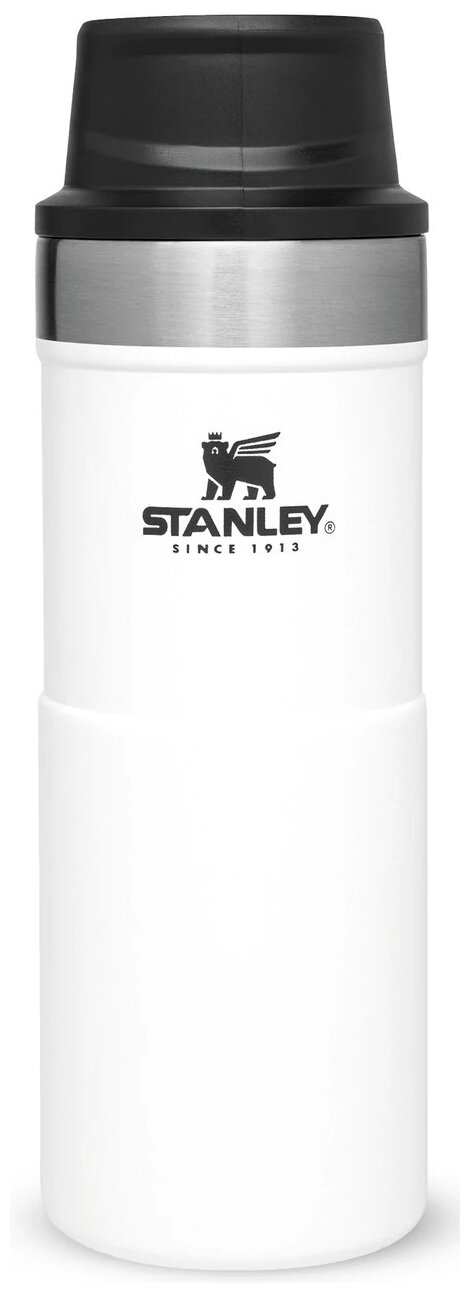 Термостакан Stanley Classic Trigger Action 0,35L One hand 2.0 Белая - фотография № 1