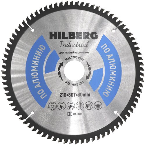 Hilberg Диск пильный Hilberg Industrial Алюминий 210x30x80Т HA210 .