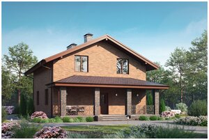 Проект <b>газобетонного</b> дома Catalog-Plans-40-04HAZL (134,4кв. м, 10,3x9,8м, газобетон 400) жилой дом, 