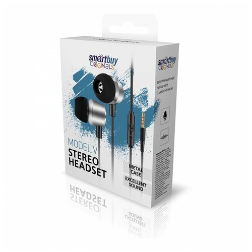 Стереогарнитура SmartBuy MODEL V в коробке SBH-012-V-К черносерая 67400₽