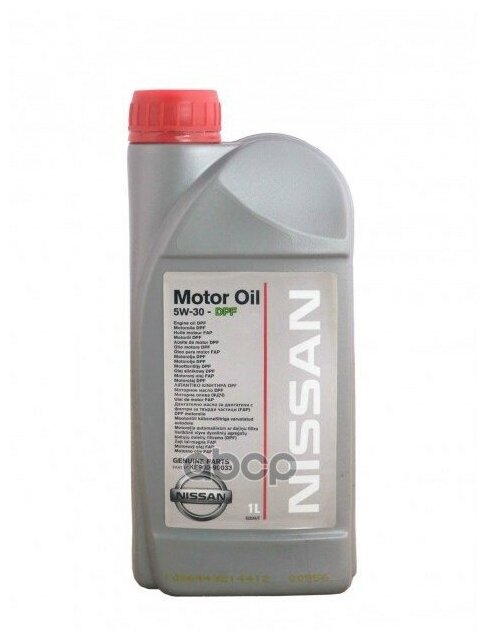 NISSAN Масло Моторное Синтетическое 5w-30 Motor Oil Dpf 1л