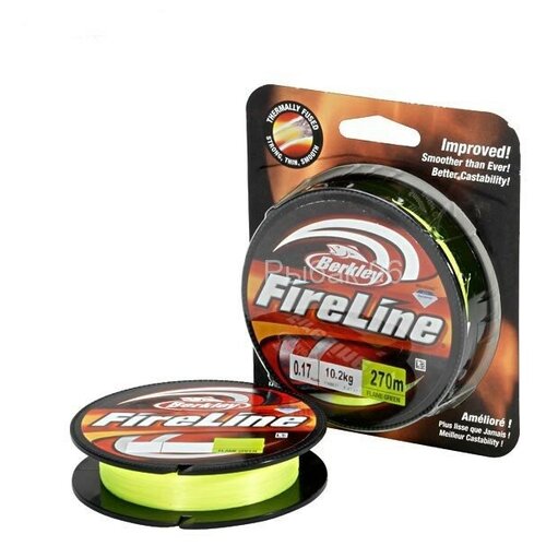 фото Леска плетеная berkley fireline flame green 0.12 110м new