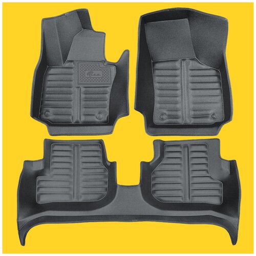 фото 5d коврики в салон volkswagen golf v, 2003-2009. большие бортики и площадь. laji