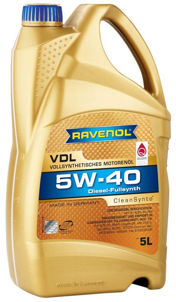 Масло Моторное 5W40 Ravenol 5Л Син. Vdl B3/B4 Cf 1111132-005-01-999 Ravenol арт. 4014835723757