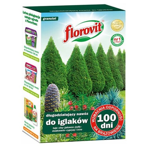 Florovit удобрение гранулированное для хвойных растений и для туи, длительного действия до 100 дней, 1 кг