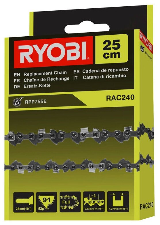 Цепь 25 см Ryobi RAC240