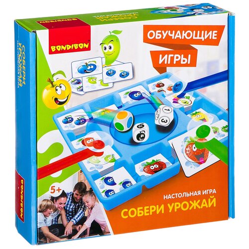 Обучающие игры Bondibon Настольная игра «собери урожай», BOX 25,5х6,5x25,5 см