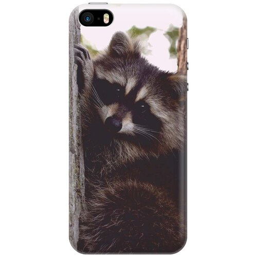 фото Gosso ультратонкий силиконовый чехол-накладка для apple iphone se / 5s / 5 с принтом "енотик"
