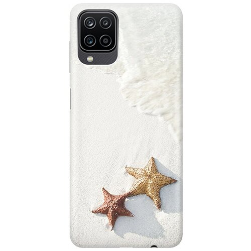 фото Ультратонкий силиконовый чехол-накладка для samsung galaxy a12 с принтом "две морские звезды" gosso