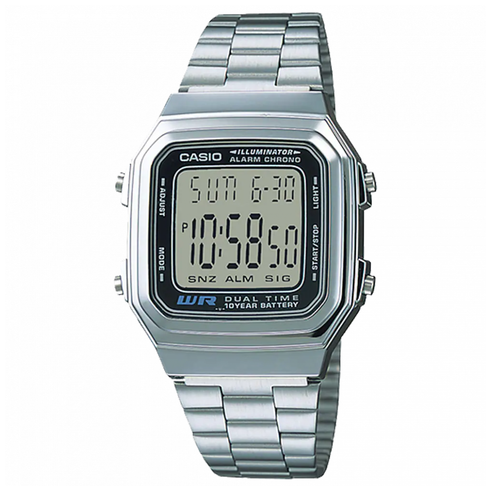 Японские мужские наручные часы Casio Collection A178WA-1A с гарантией